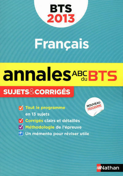 Livrenpoche : Français BTS sujets & corrigés 2013 - Miguel Degoulet - Livre