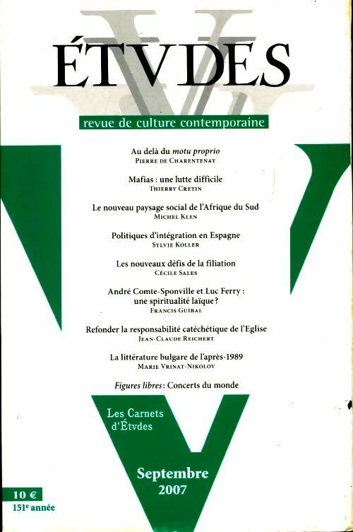 Livrenpoche : Etudes n°407-3 - Collectif - Livre