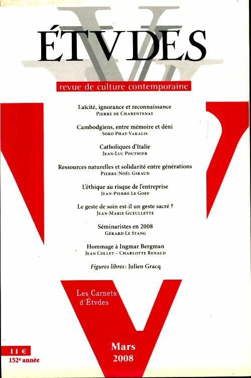 Livrenpoche : Etudes n°408-3 - Collectif - Livre