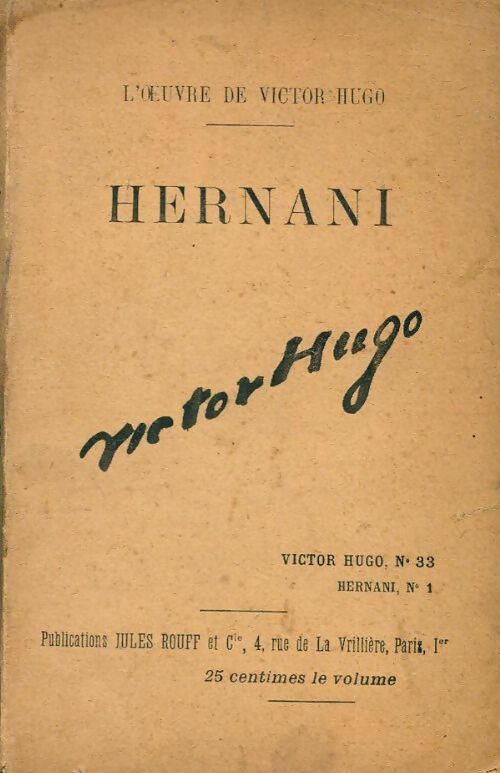 Livrenpoche : Hernani Tome I - Victor Hugo - Livre