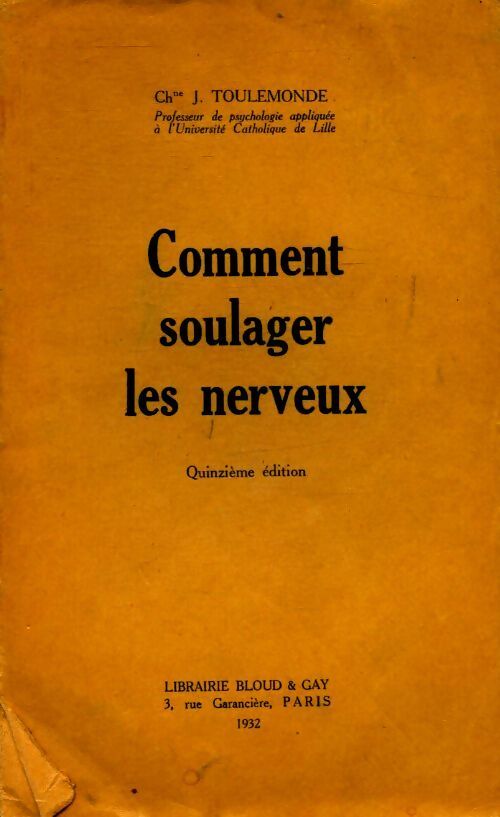 Livrenpoche : Comment soulager les nerveux - Jean Toulemonde - Livre