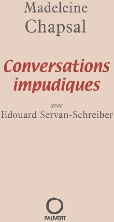 Livrenpoche : Conversations impudiques - Madeleine Chapsal - Livre