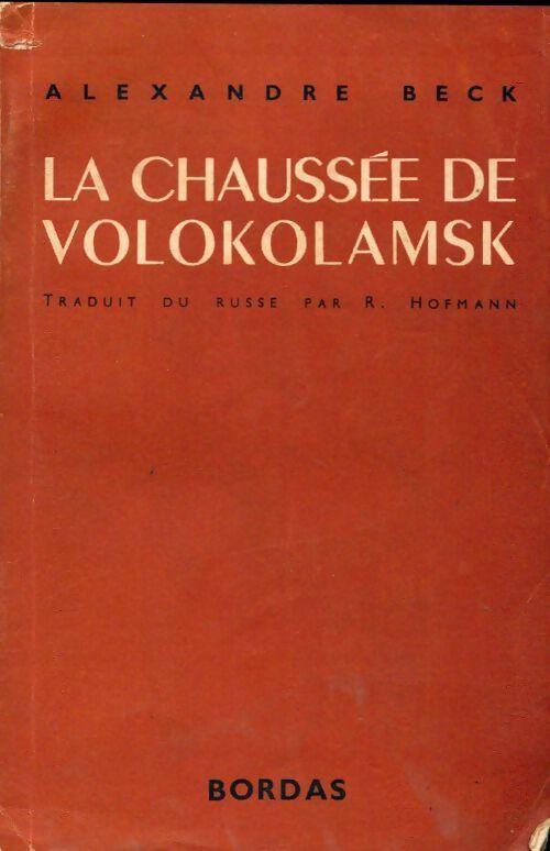 Livrenpoche : La chaussée de Volokolamsk - Alexandre Beck - Livre