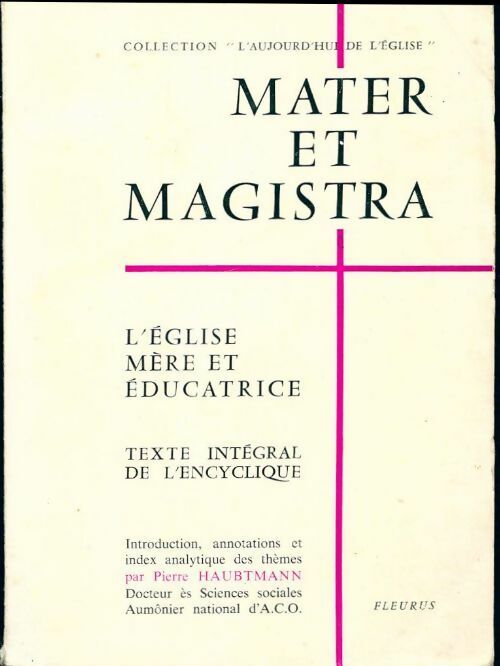 Livrenpoche : Mater et magistra - Jean XXIII - Livre
