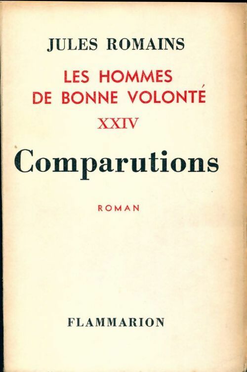 Livrenpoche : Les hommes de bonne volonté Tome XXIV : Comparutions - Jules Romains - Livre