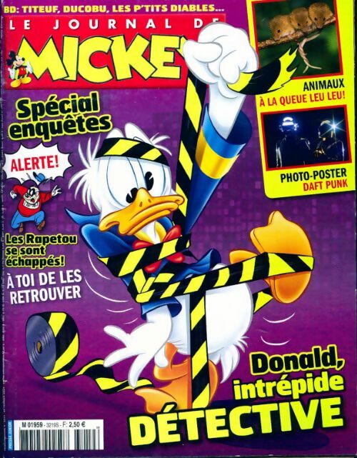 Livrenpoche : Le journal de Mickey n°3219 : Donald, intrépide détective - Collectif - Livre