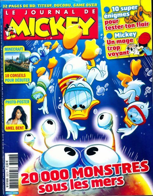 Livrenpoche : Le journal de Mickey n°3227 : 20 000 monstres sous les mers - Collectif - Livre