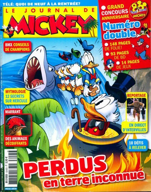 Livrenpoche : Le journal de Mickey n°3245-3246 : Perdus en terre inconnue - Collectif - Livre