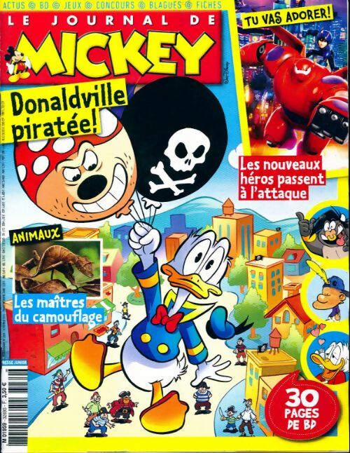 Livrenpoche : Le journal de Mickey n°3269 : Donaldville piratée ! - Collectif - Livre