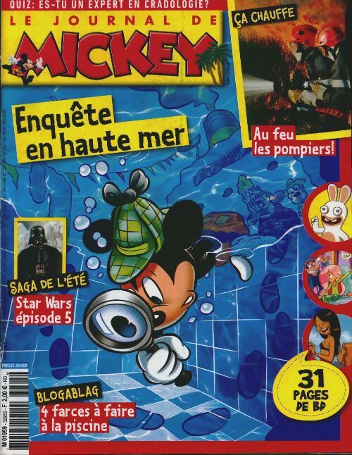 Livrenpoche : Le journal de Mickey n°3295 : Enquête en haute mer - Collectif - Livre