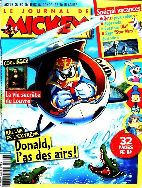 Livrenpoche : Le journal de Mickey n°3296 : Donald, l'as des airs !! - Collectif - Livre