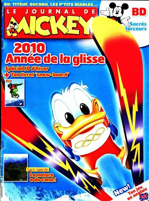 Livrenpoche : Le journal de Mickey n°3008 : : 2010, année de la glisse - Collectif - Livre