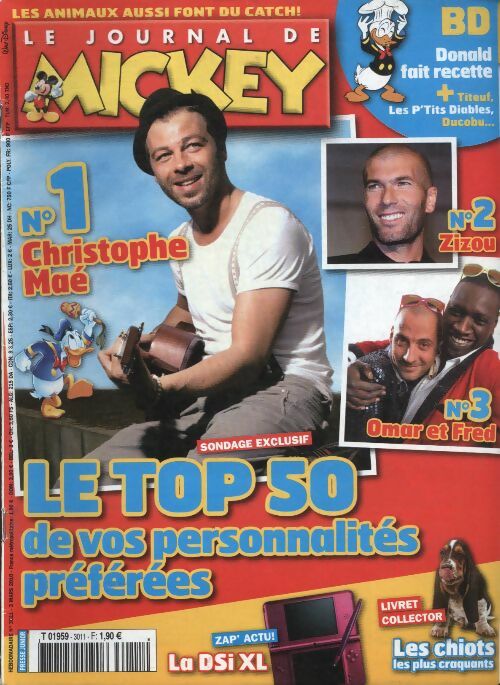 Livrenpoche : Le journal de Mickey n°3011 : Le top 50 de vos personnalités préférées - Collectif - Livre