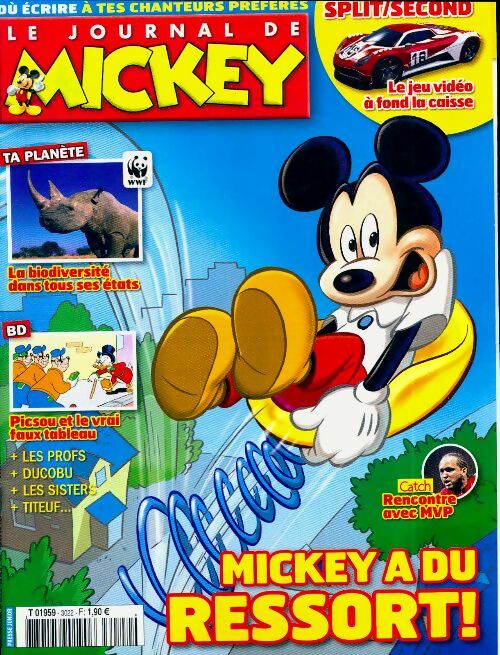 Livrenpoche : Le journal de Mickey n°3022 : Mickey a du ressort ! - Collectif - Livre