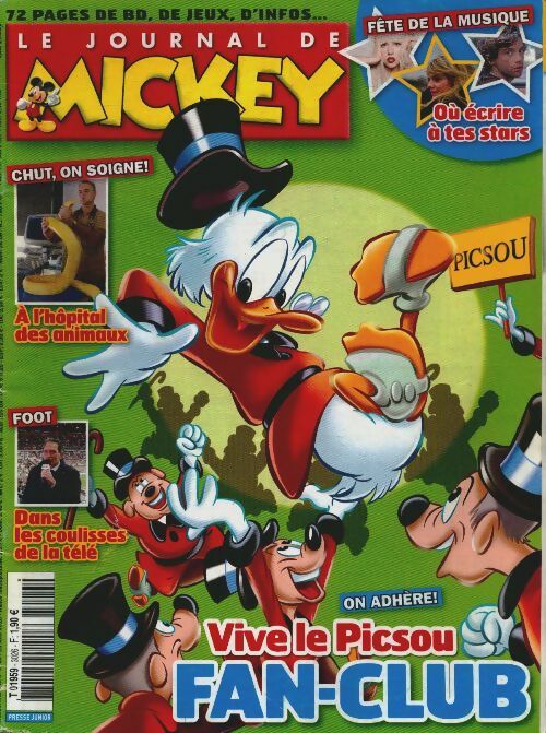 Livrenpoche : Le journal de Mickey n°3026 : Vive le Picsou fan-club - Collectif - Livre