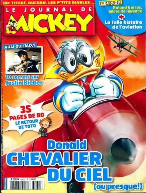 Livrenpoche : Le journal de Mickey n°3040 : Donald chevalier du ciel - Collectif - Livre
