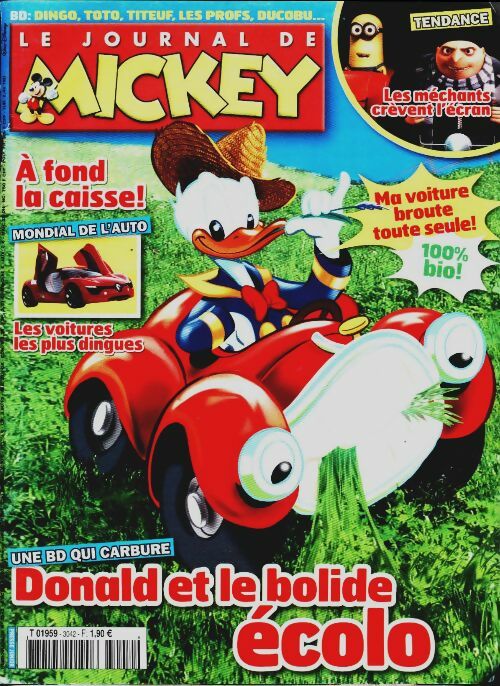 Livrenpoche : Le journal de Mickey n°3042 : Donald et le bolide écolo - Collectif - Livre