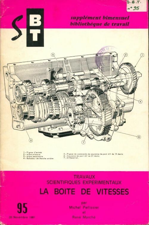 Livrenpoche : Bibliothèque de travail n°95 : La boîte de vitesse - Michel Pellissier, René Marché - Livre