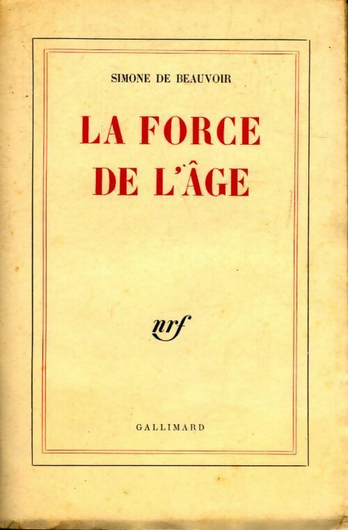 Livrenpoche : La force de l'âge - Simone De Beauvoir - Livre