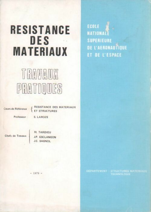 Livrenpoche : Résistance des matériaux. Travaux pratiques - Collectif - Livre