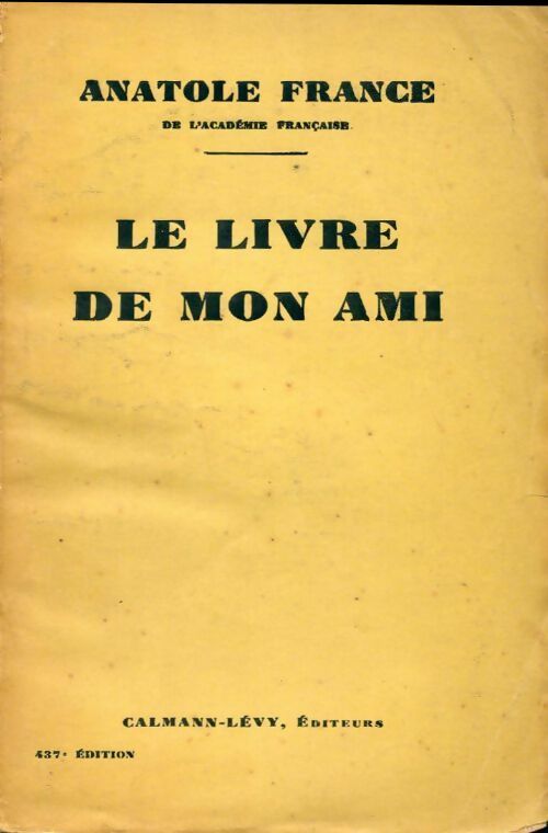 Livrenpoche : Le livre de mon ami - Anatole France - Livre