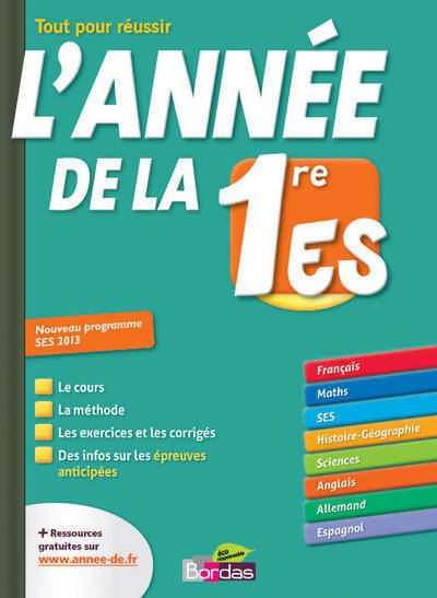 Livrenpoche : L'année de la 1ère ES - Collectif - Livre