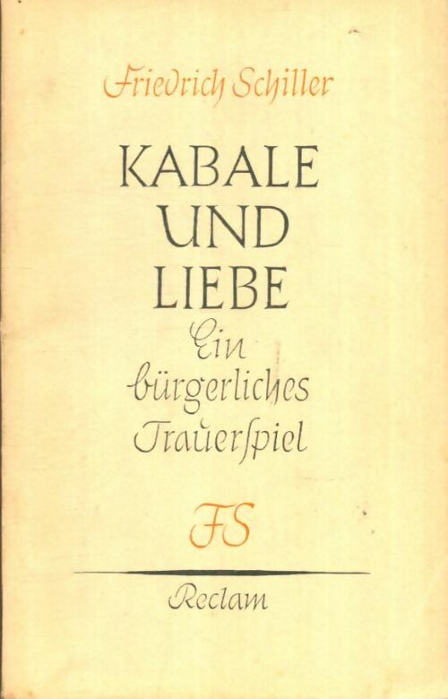 Livrenpoche : Kabale und liebe - Friedrich Schiller - Livre