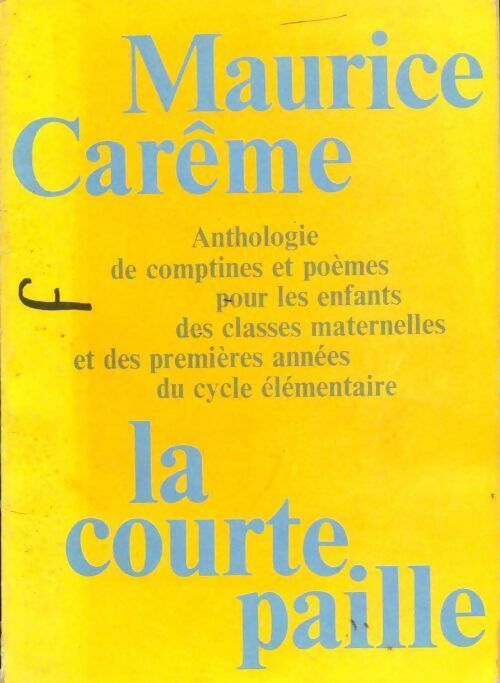 Livrenpoche : La courte paille - Maurice Carême - Livre