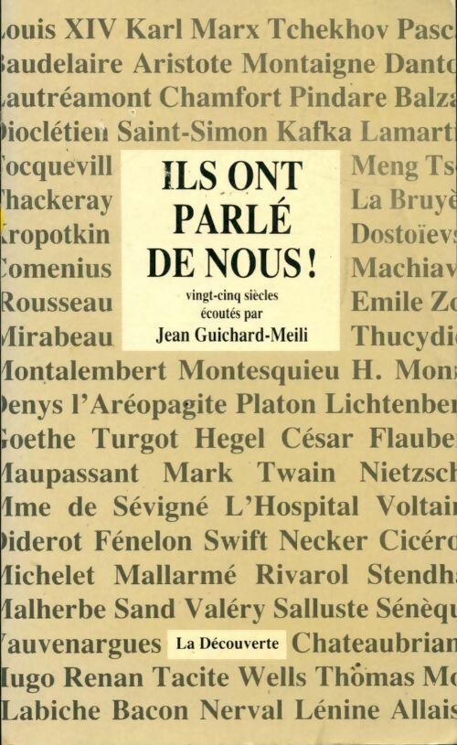 Livrenpoche : Ils ont parle de nous ! - Jean Guichard-Meili - Livre