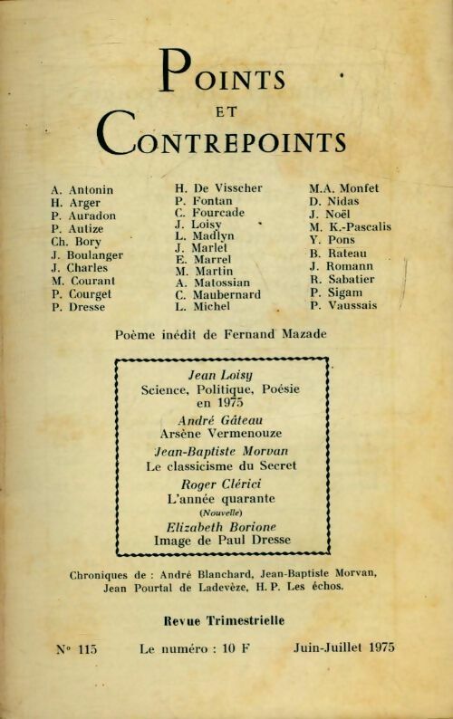 Livrenpoche : Points et contrepoints n°115 - Collectif - Livre