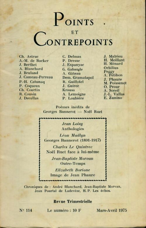 Livrenpoche : Points et contrepoints n°114 - Collectif - Livre