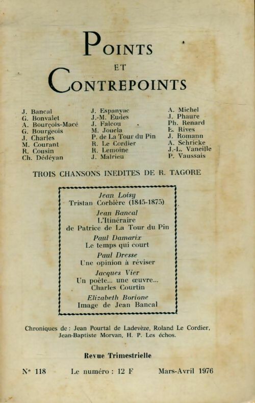 Livrenpoche : Points et contrepoints n°118 - Collectif - Livre
