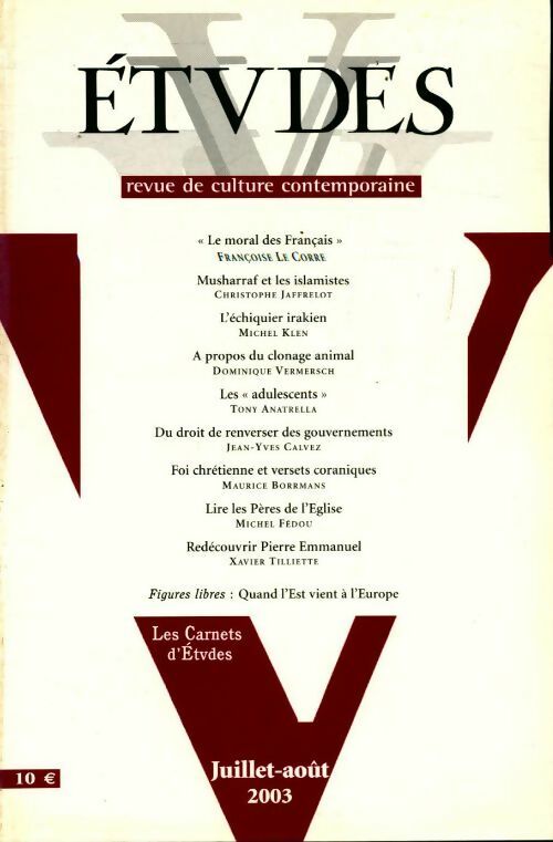 Livrenpoche : Etudes n°399-1 - Collectif - Livre