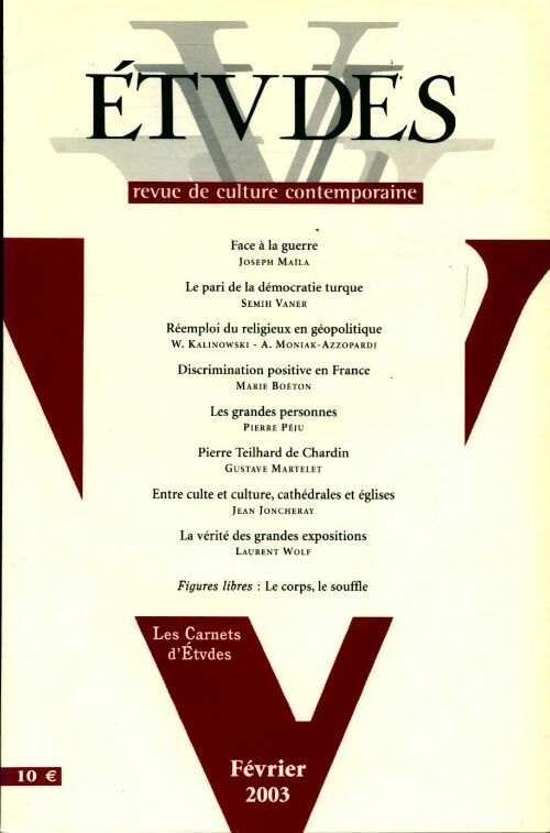 Livrenpoche : Etudes n°398-2 - Collectif - Livre