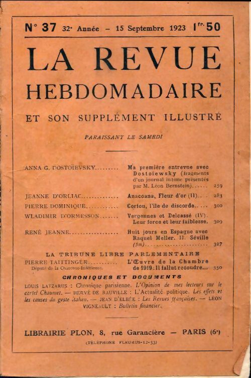 Livrenpoche : La revue hebdomadaire 32e année n°37 - Collectif - Livre