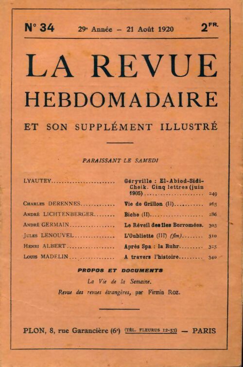 Livrenpoche : La revue hebdomadaire 29e année n°34 - Collectif - Livre
