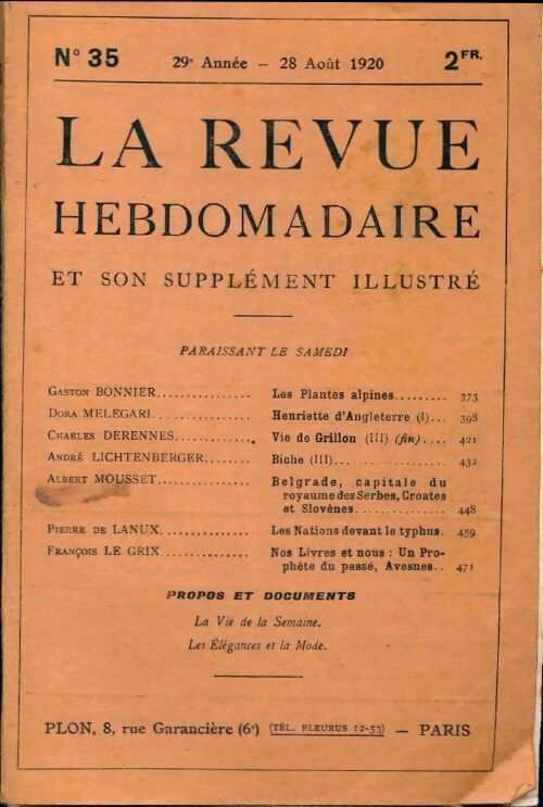 Livrenpoche : La revue hebdomadaire 29e année n°35 - Collectif - Livre
