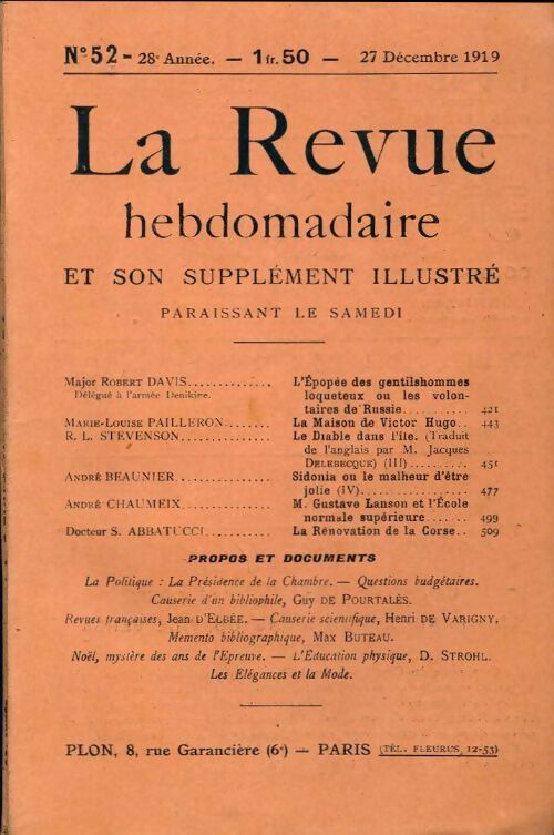 Livrenpoche : La revue hebdomadaire 28e année n°52 - Collectif - Livre