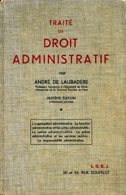 Livrenpoche : Traité de droit administratif Tome I - André De Laubadère - Livre