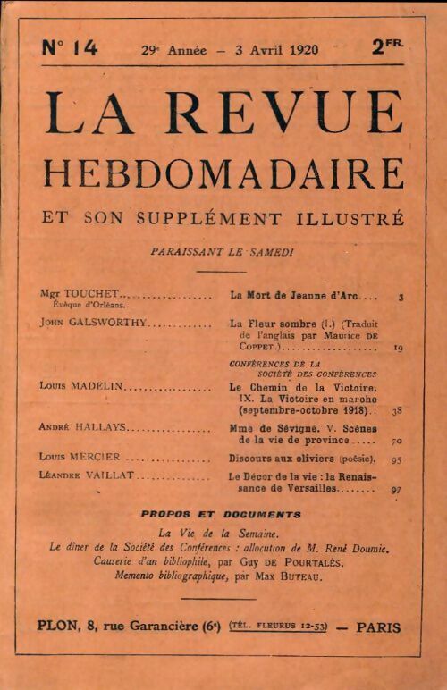 Livrenpoche : La revue hebdomadaire 29e année n°14 - Collectif - Livre