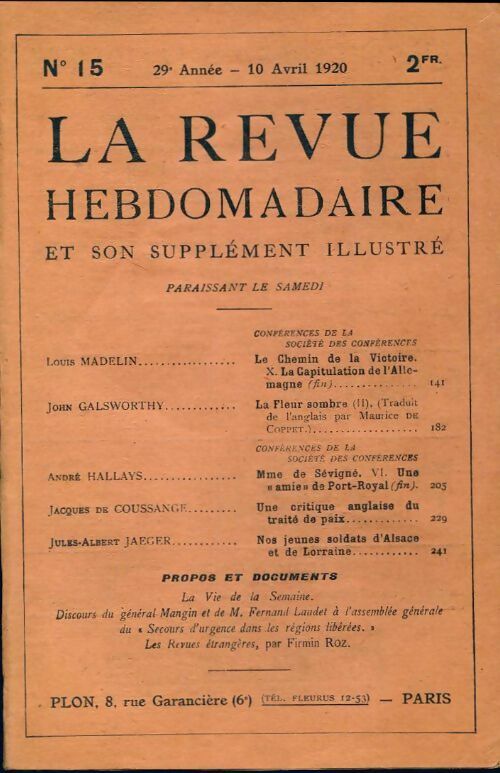 Livrenpoche : La revue hebdomadaire 29e année n°15 - Collectif - Livre