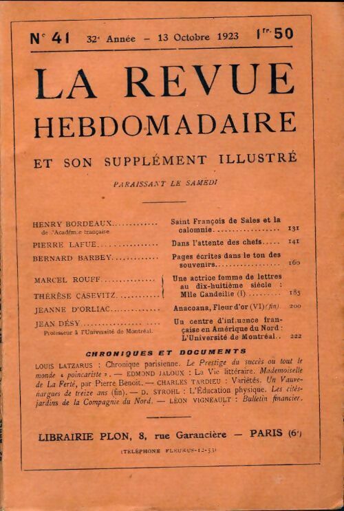 Livrenpoche : La revue hebdomadaire 32e année n°41 - Collectif - Livre