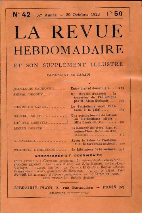 Livrenpoche : La revue hebdomadaire 32e année n°42 - Collectif - Livre