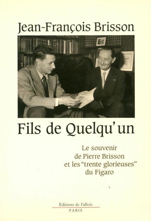 Livrenpoche : Fils de quelqu'un - Jean-François Brisson - Livre