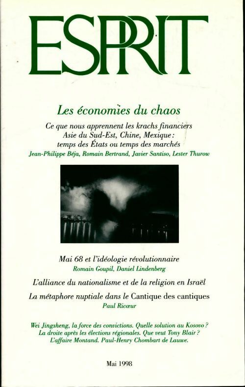 Livrenpoche : Esprit n°242 : les économies du chaos - Collectif - Livre
