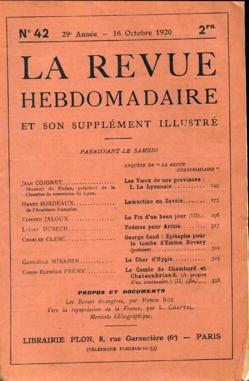 Livrenpoche : La revue hebdomadaire 29e année n°42 - Collectif - Livre