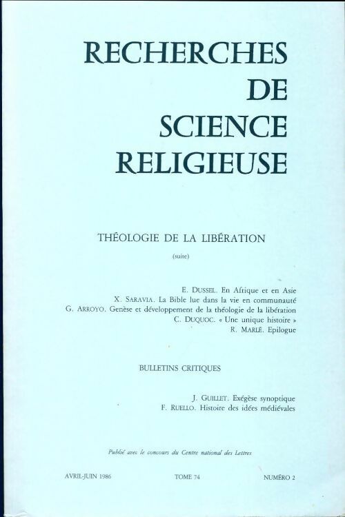 Recherches de science religieuse n°74-2 - Collectif -  Recherches de science religieuse - Livre