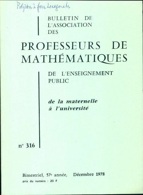 Livrenpoche : Bulletin APMEP n°316 - Collectif - Livre