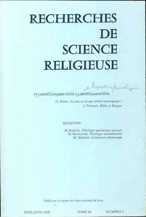 Livrenpoche : Recherches de science religieuse n°86-2 - Collectif - Livre