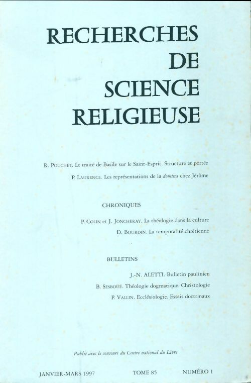 Livrenpoche : Recherches de science religieuse n°85-1 - Collectif - Livre